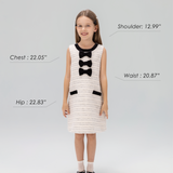 Velvet Bow Tweed Shift Dress