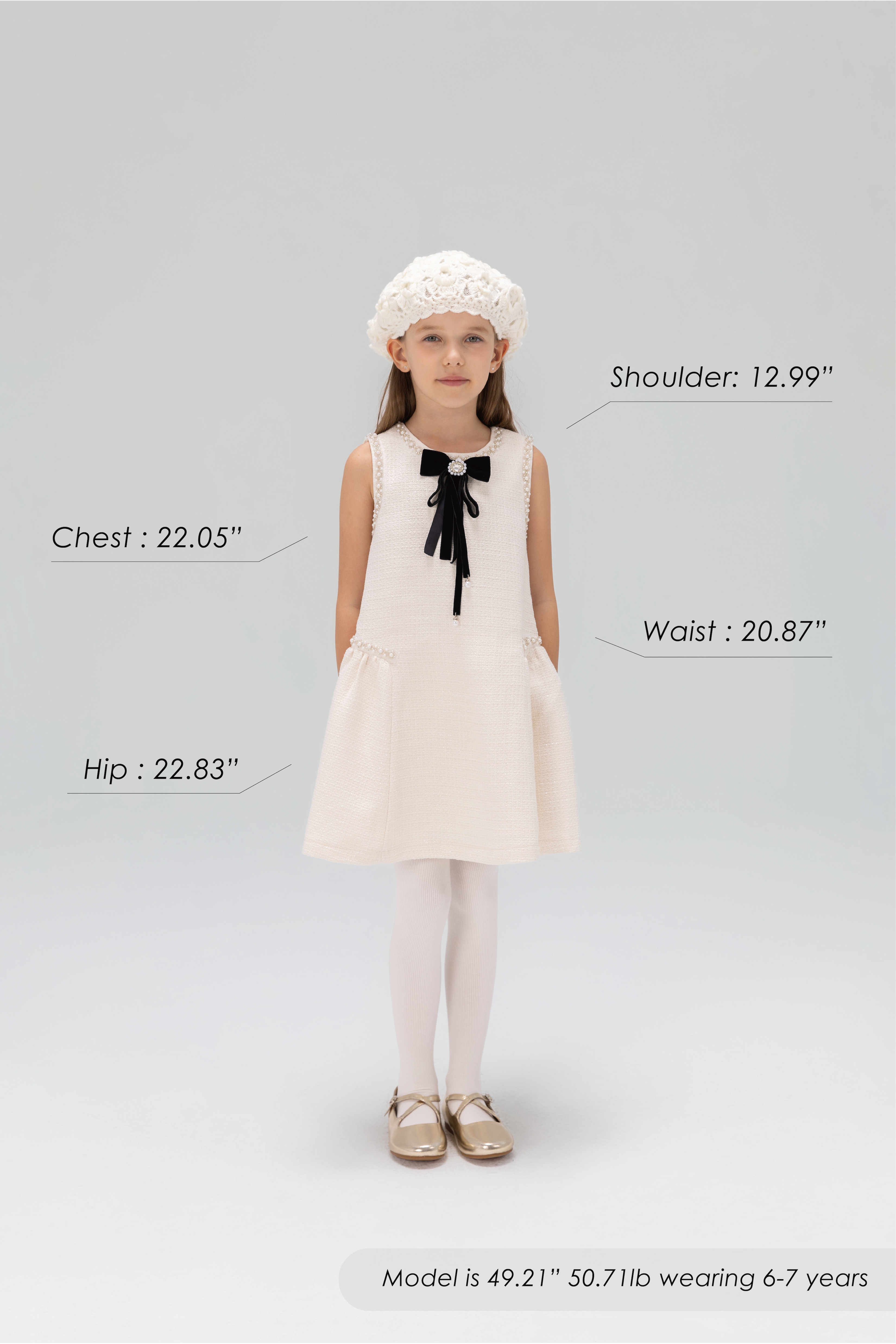 Pearl-Trim Tweed Mermaid Dress