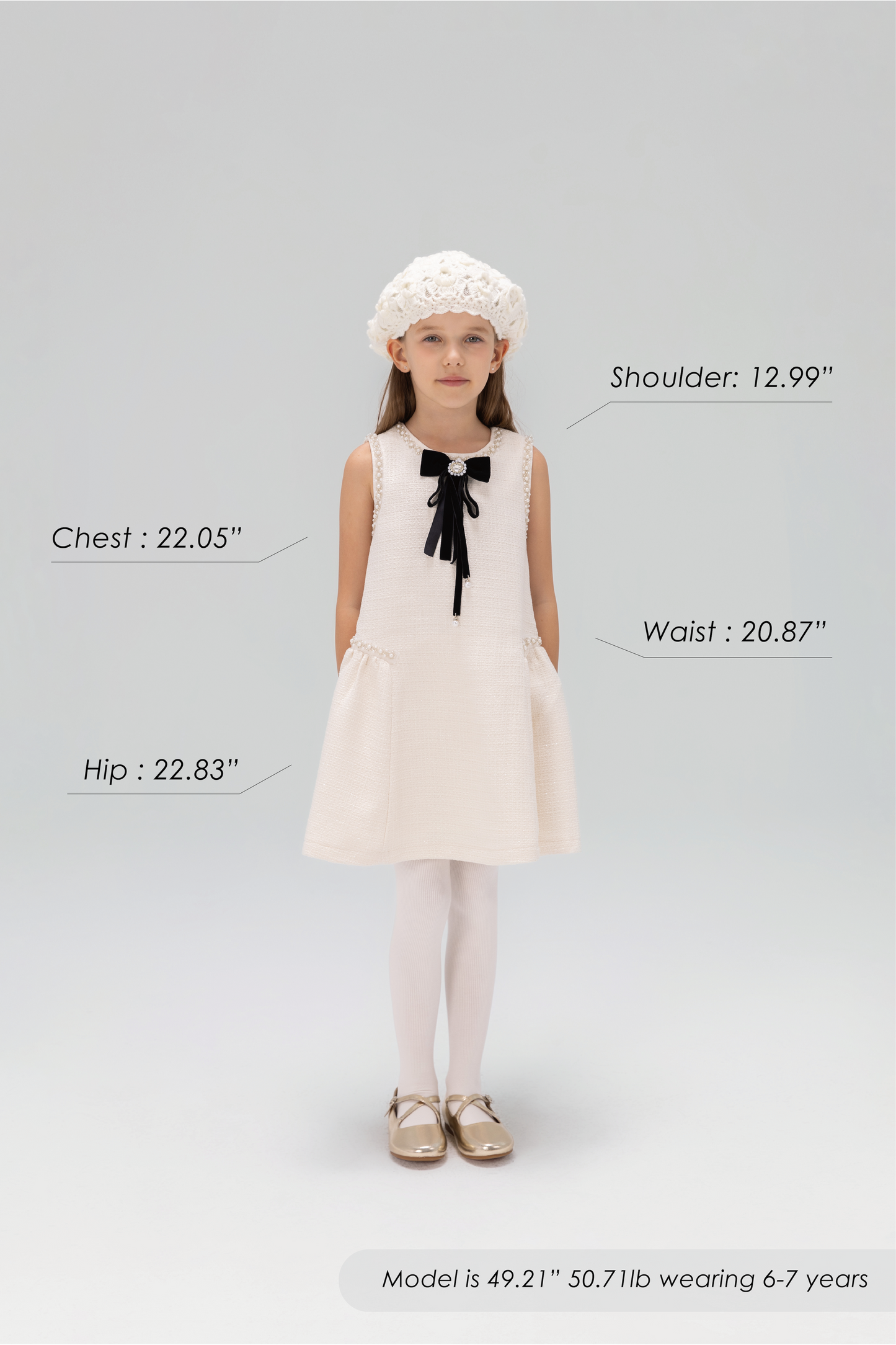 Pearl-Trim Tweed Mermaid Dress