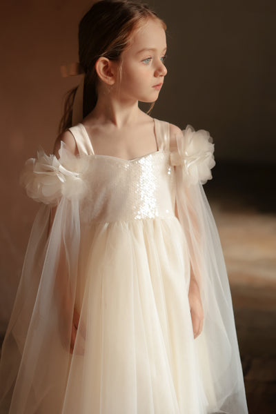 Champagne Ripple Bloom Dress