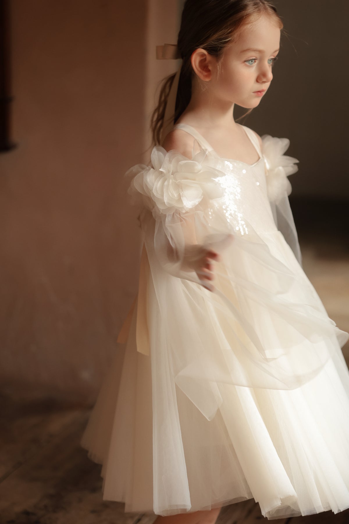 Champagne Ripple Bloom Dress