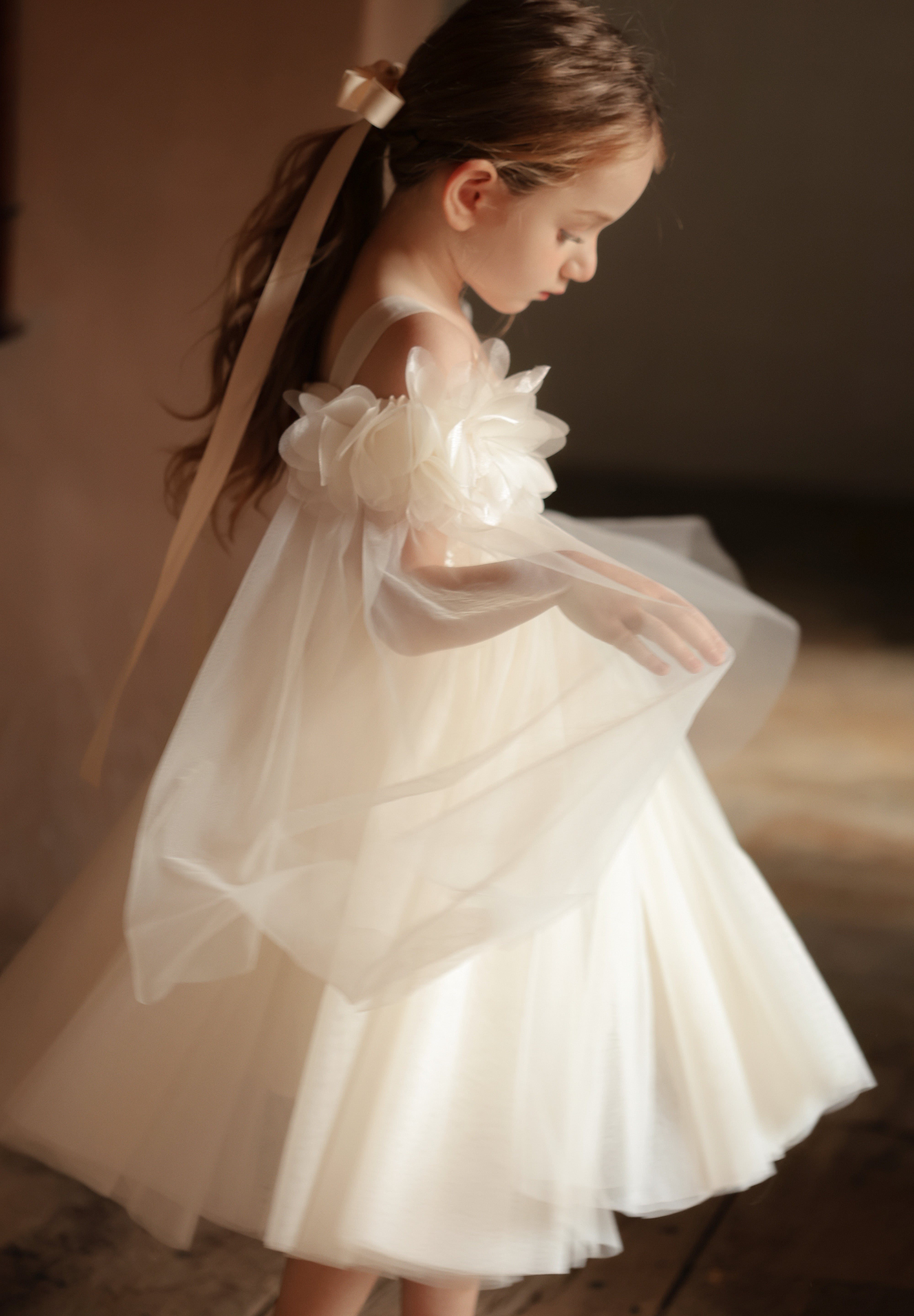 Champagne Ripple Bloom Dress