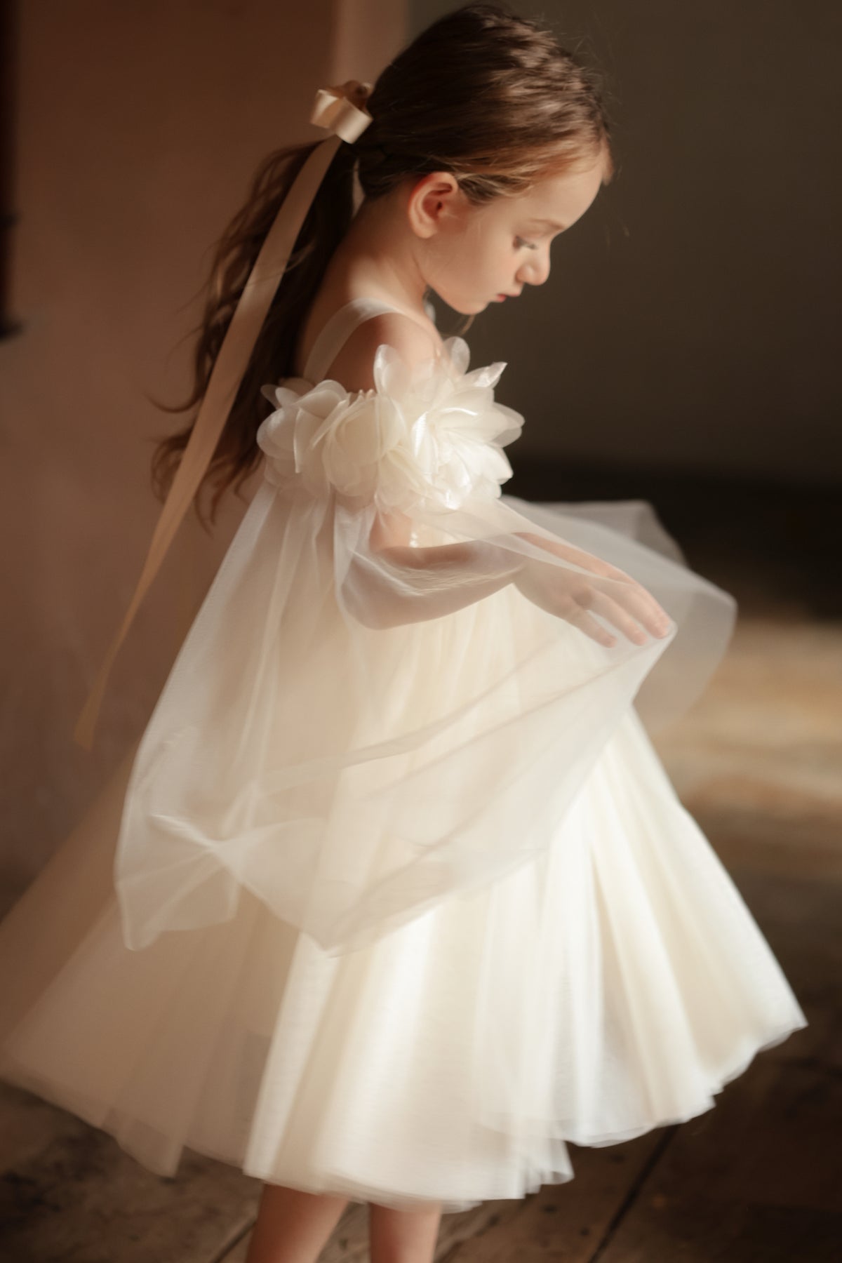 Champagne Ripple Bloom Dress
