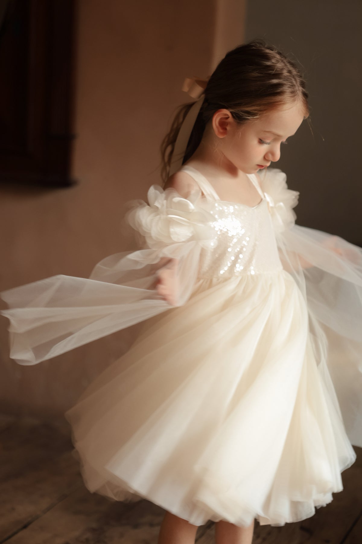 Champagne Ripple Bloom Dress