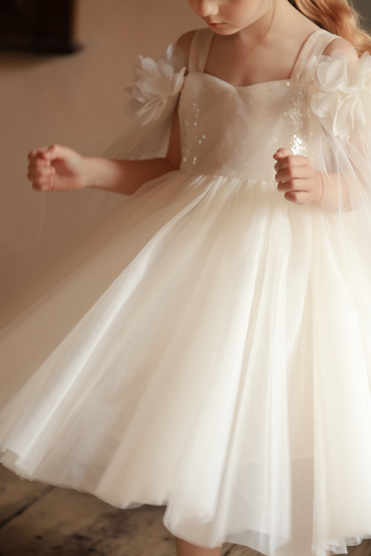 Champagne Ripple Bloom Dress
