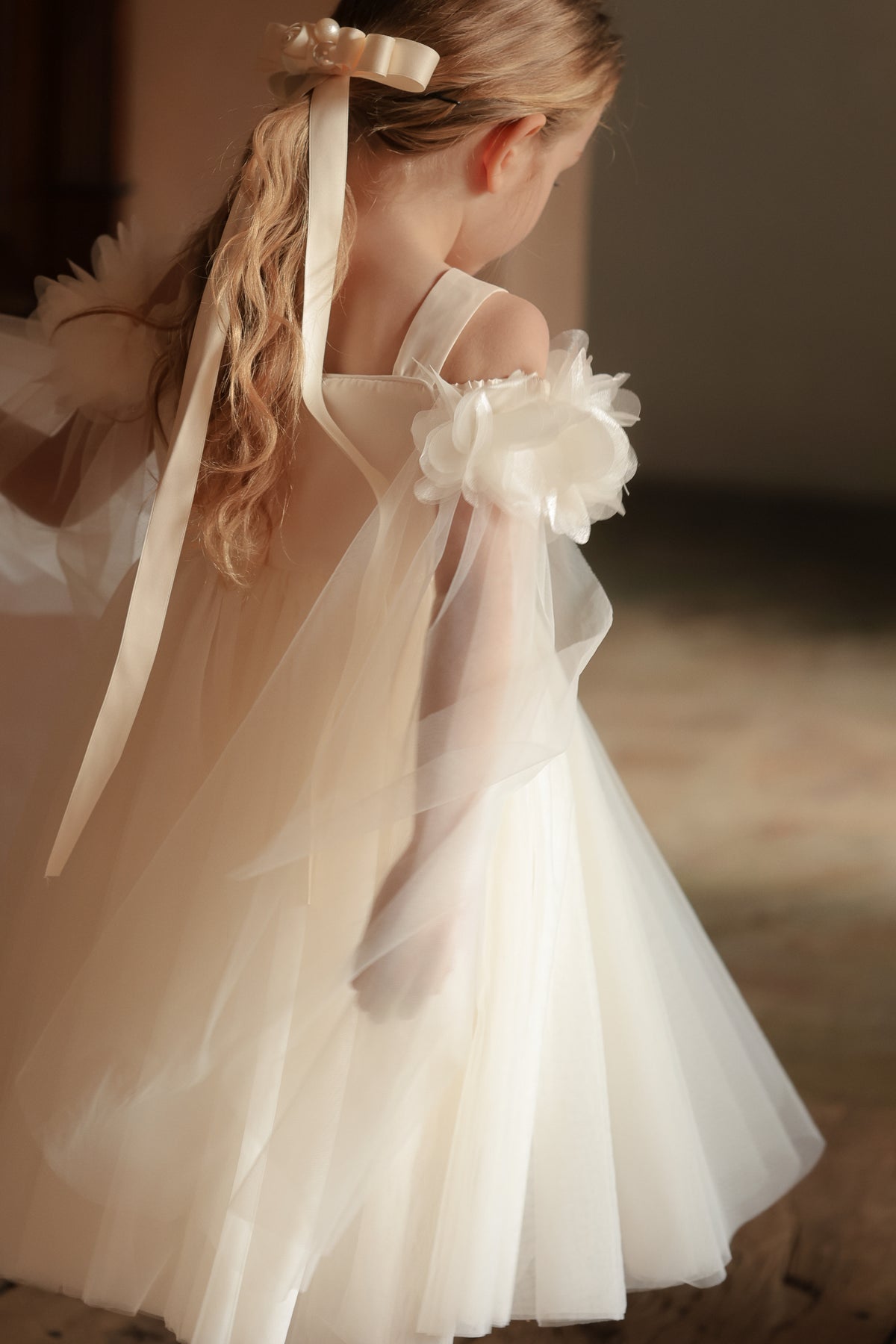 Champagne Ripple Bloom Dress