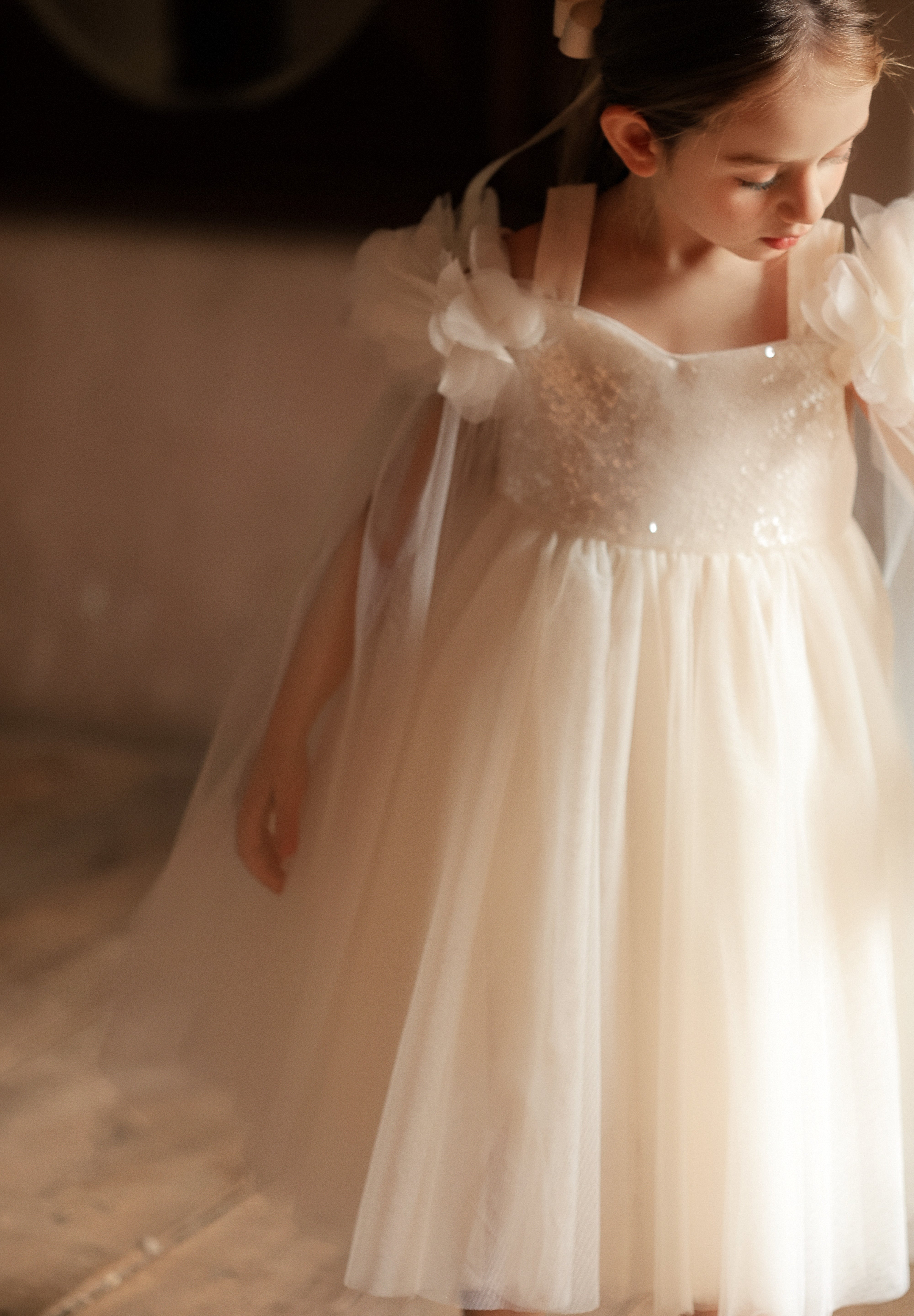 Champagne Ripple Bloom Dress