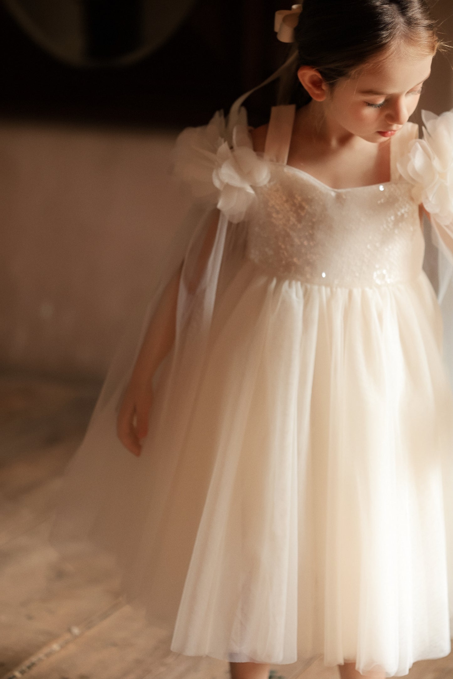 Champagne Ripple Bloom Dress