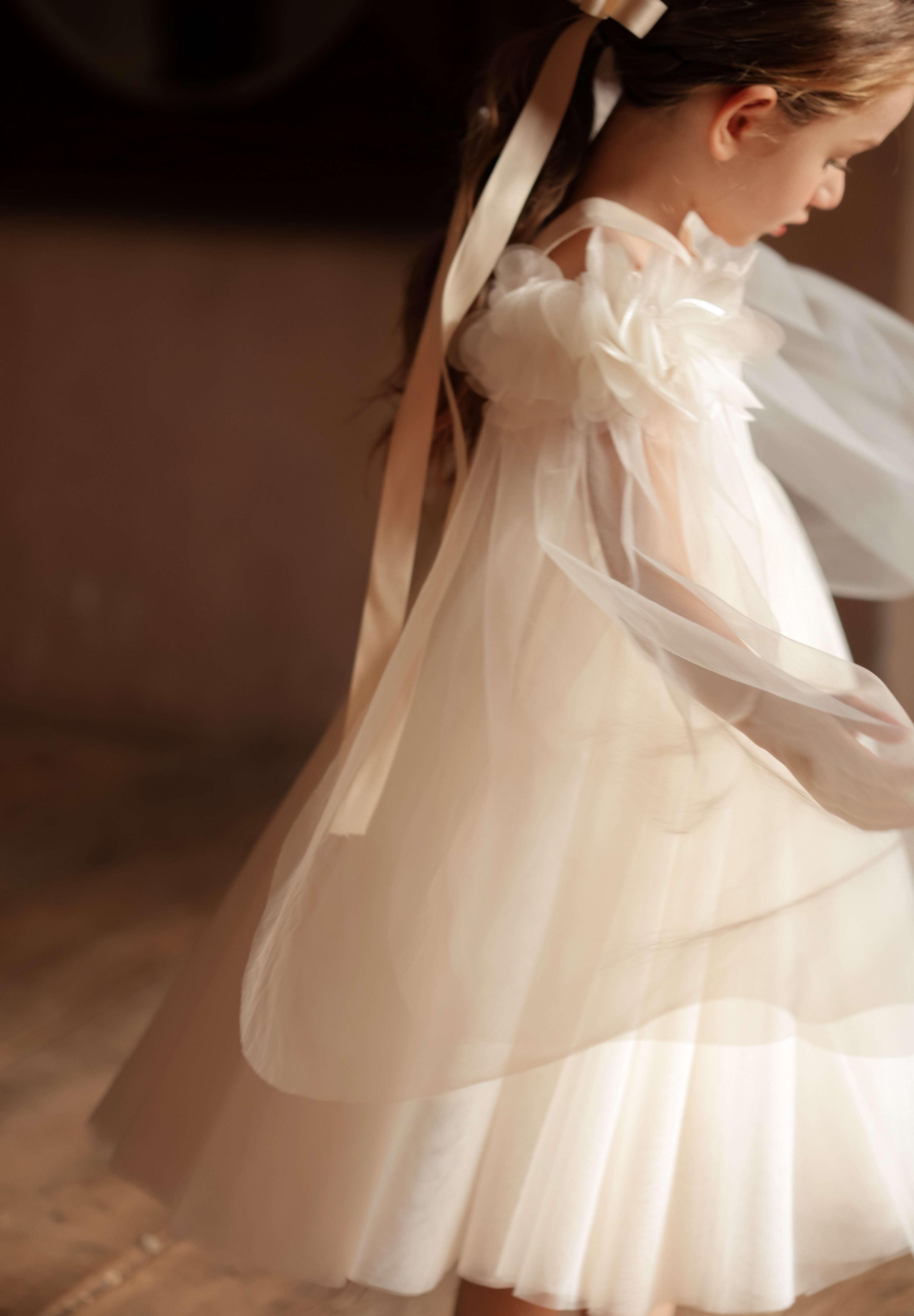 Champagne Ripple Bloom Dress