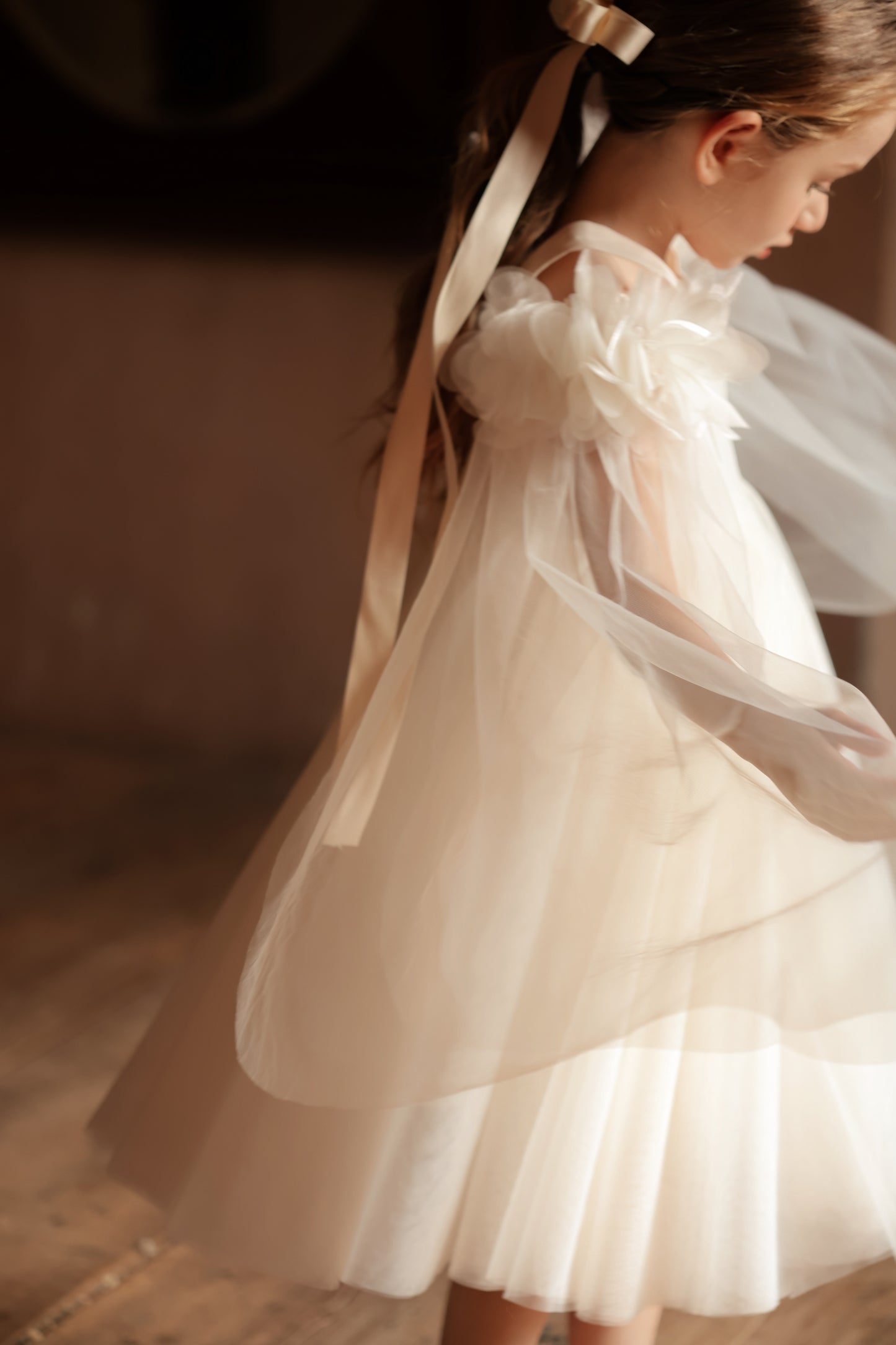 Champagne Ripple Bloom Dress