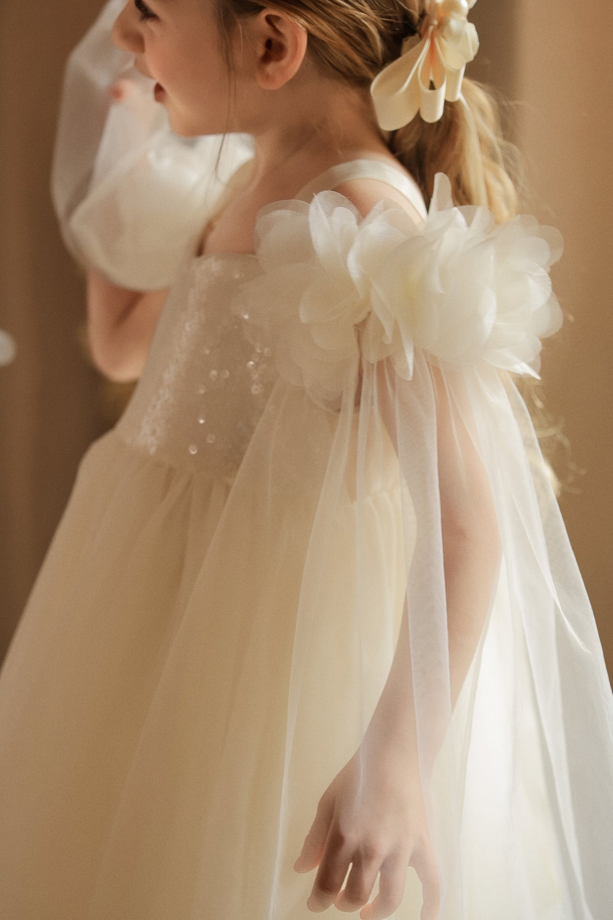 Champagne Ripple Bloom Dress