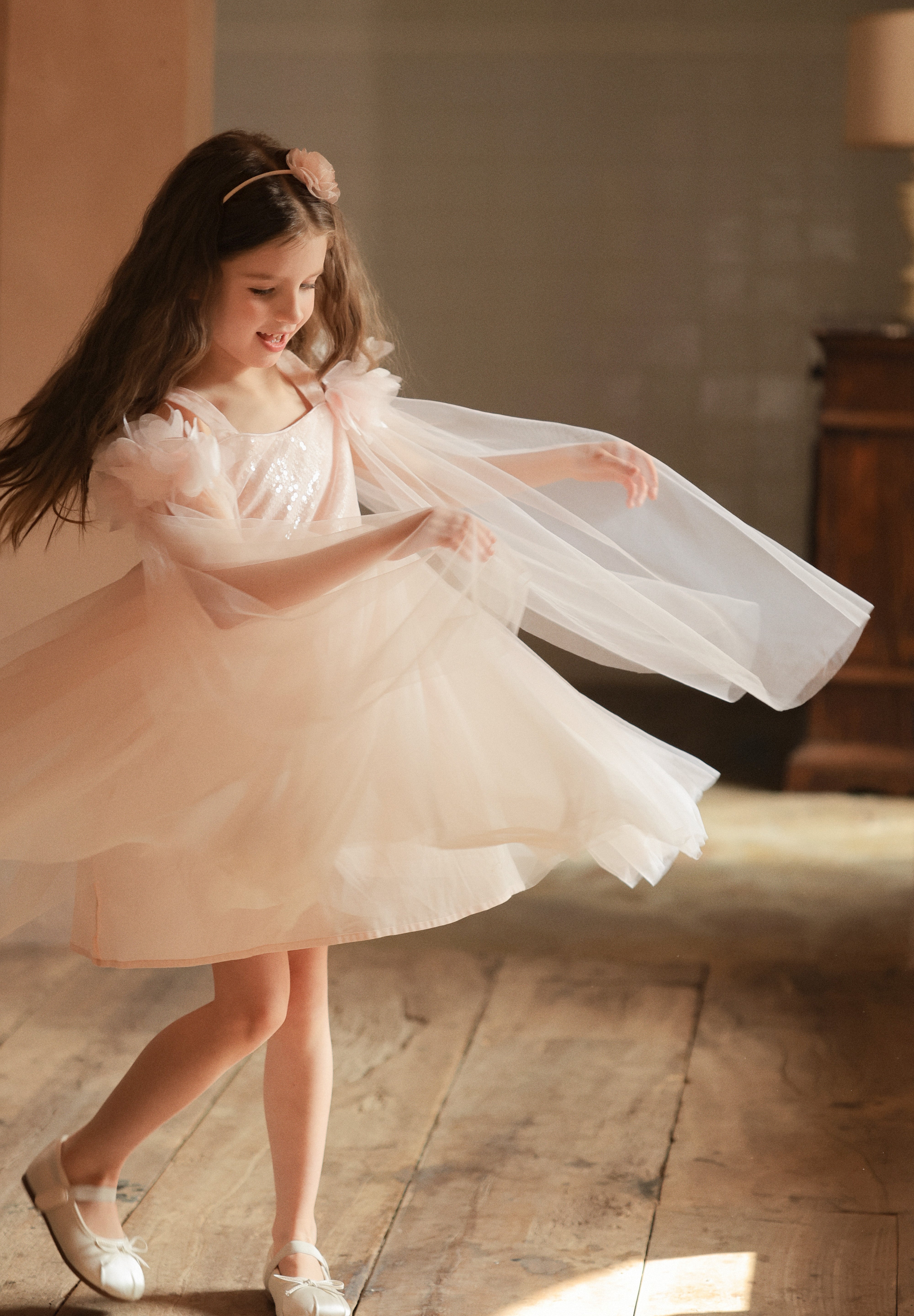 Blush Ripple Bloom Dress