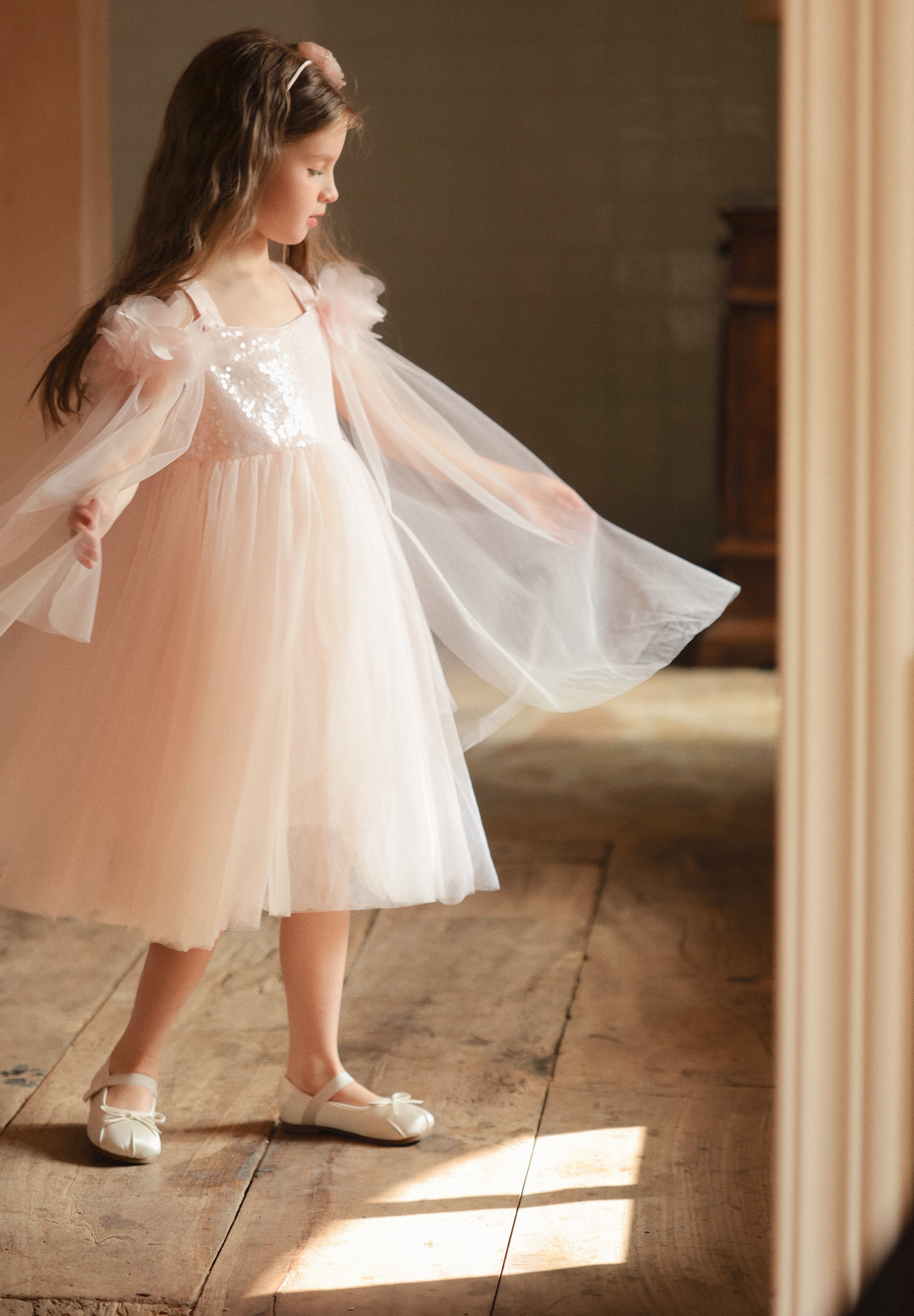 Blush Ripple Bloom Dress