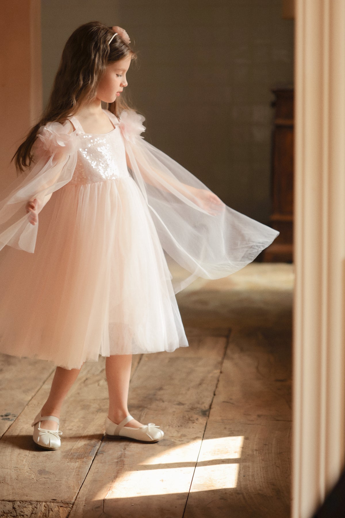 Blush Ripple Bloom Dress