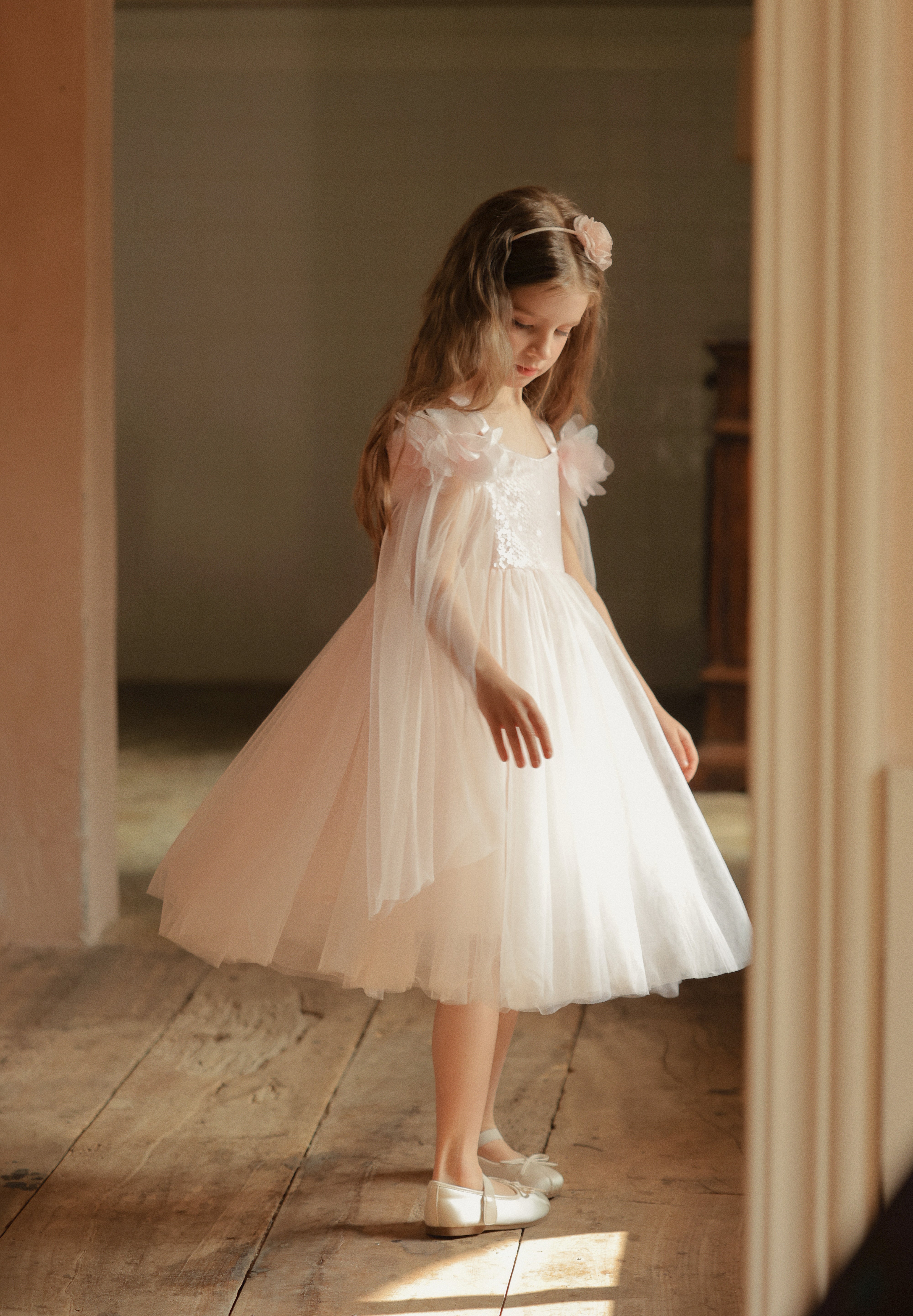 Blush Ripple Bloom Dress