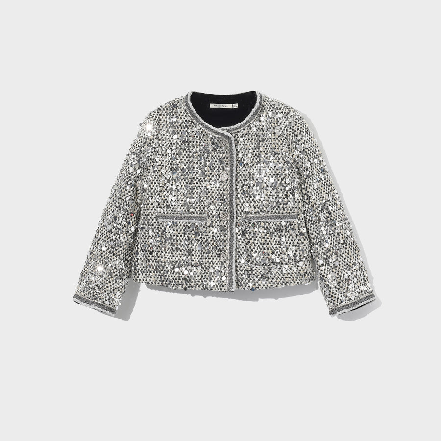The Silver Gala Quilted Tweed Jacket