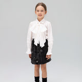 The Sparkling Floral Vegan Leather Skirt