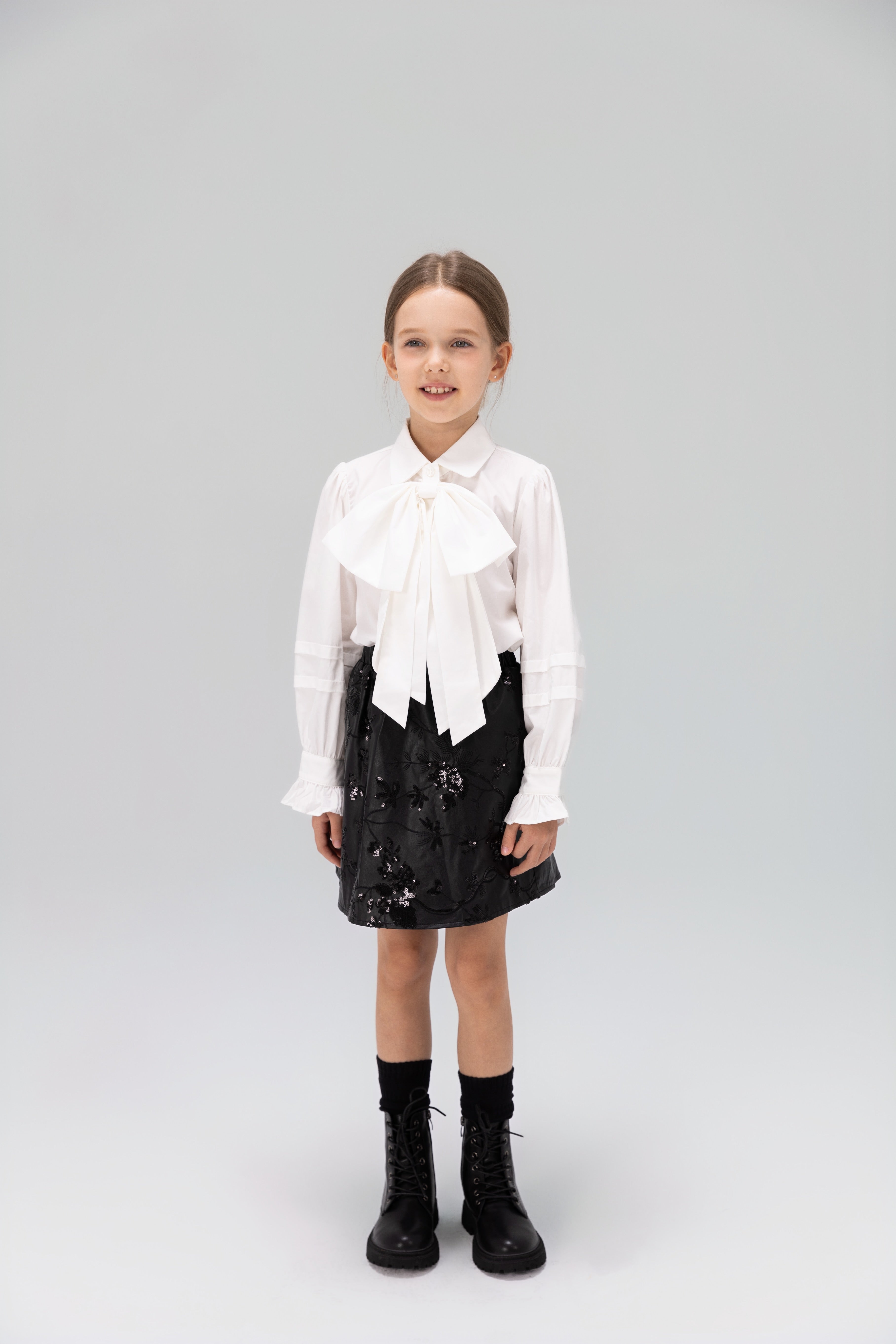 The Sparkling Floral Vegan Leather Skirt