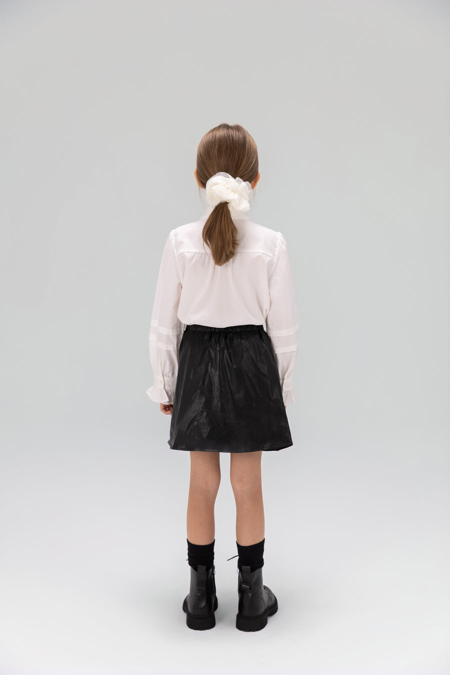 The Sparkling Floral Vegan Leather Skirt