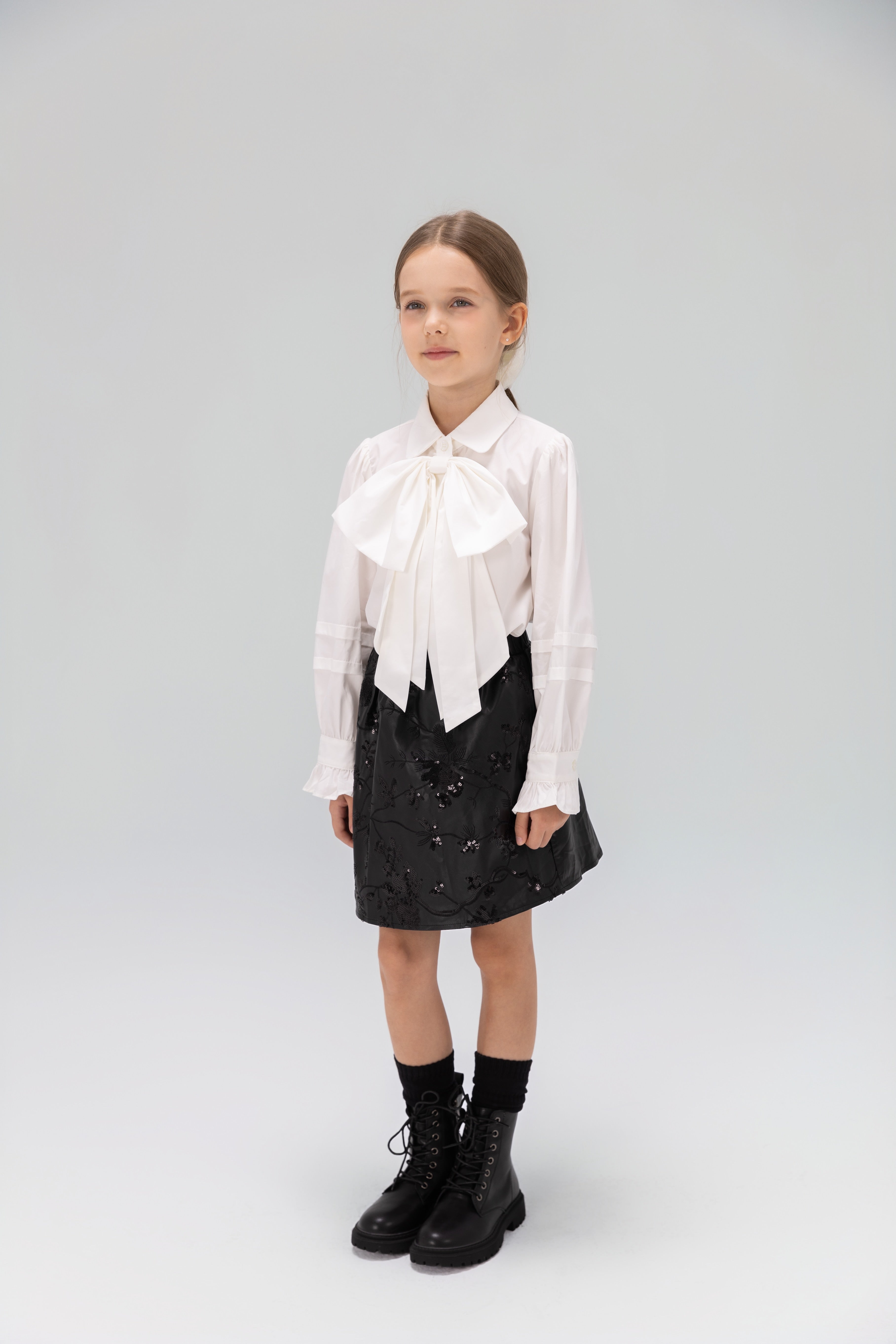 The Sparkling Floral Vegan Leather Skirt