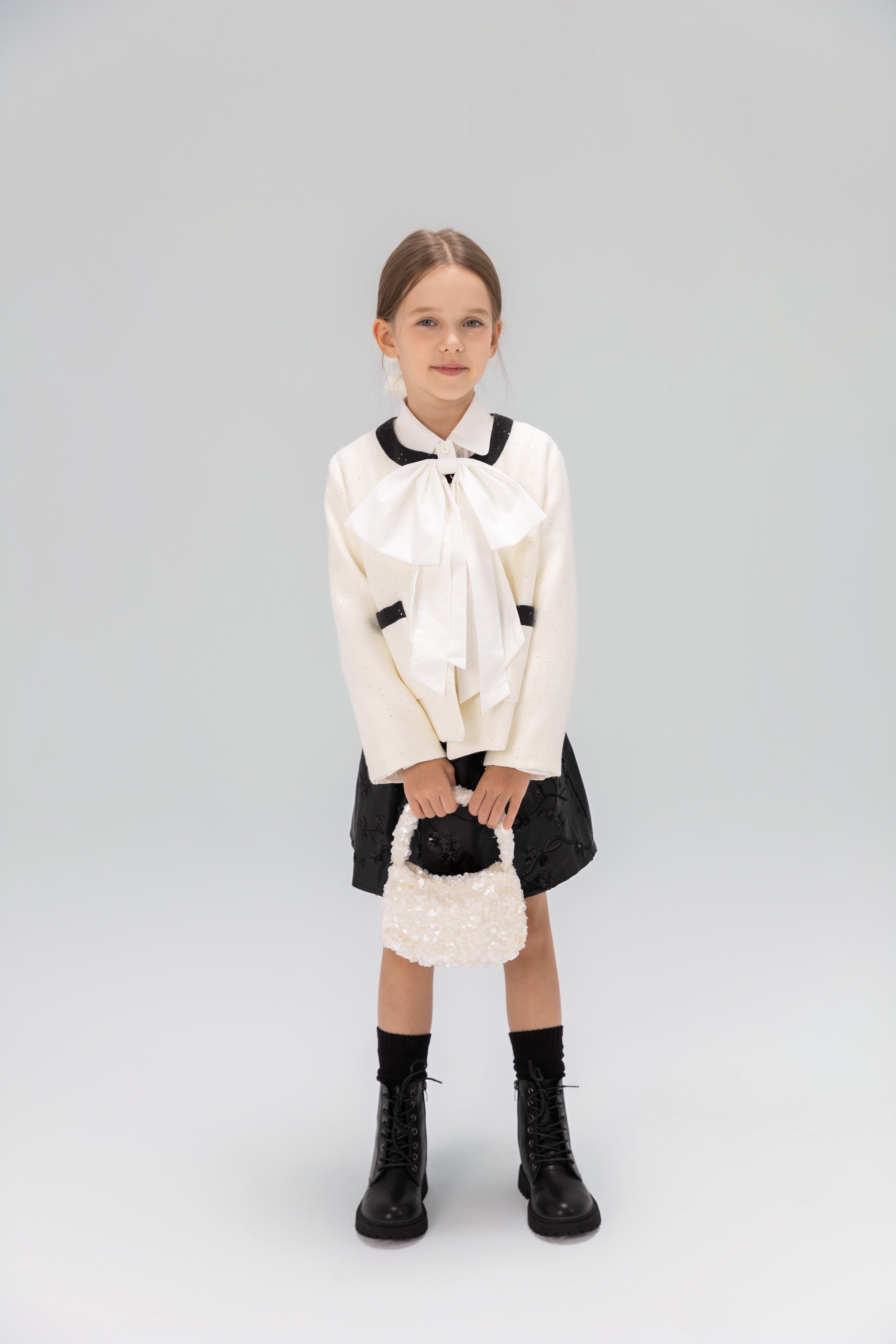 The Sparkling Floral Vegan Leather Skirt