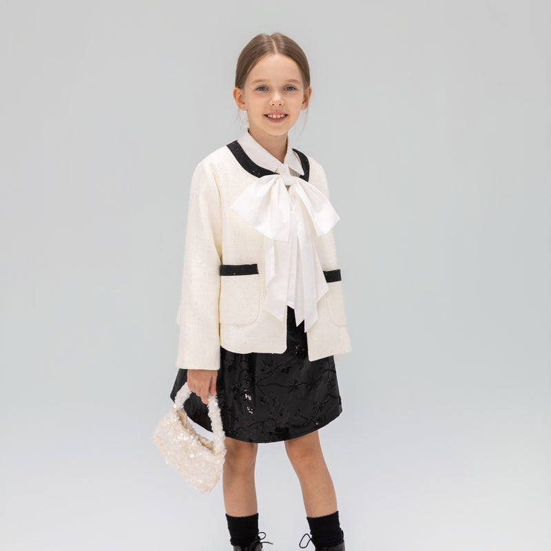 The Sparkling Floral Vegan Leather Skirt