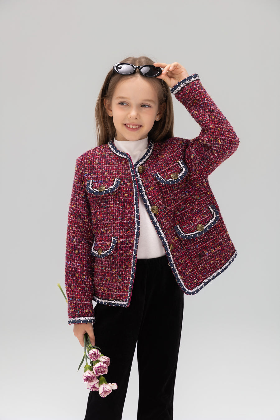The Berry Confetti Tweed Jacket