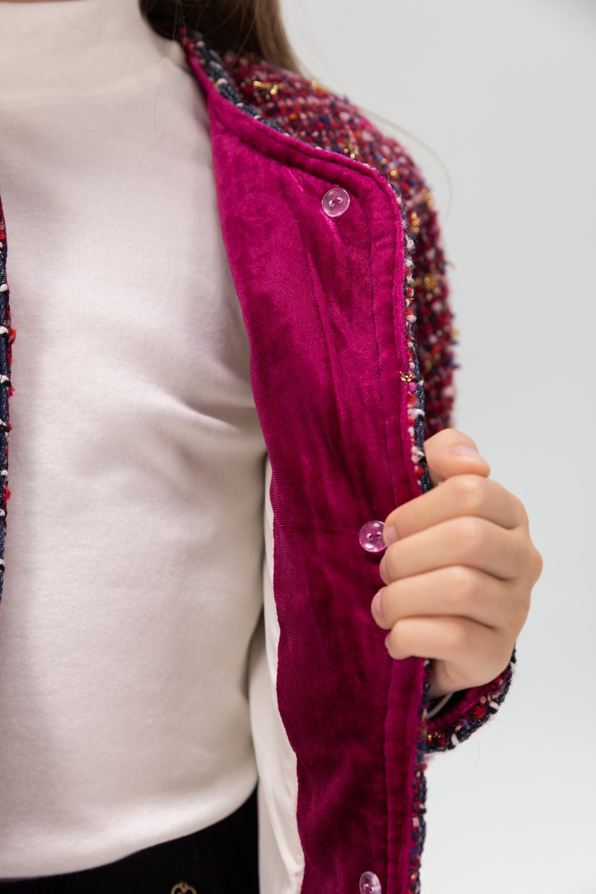 The Berry Confetti Tweed Jacket