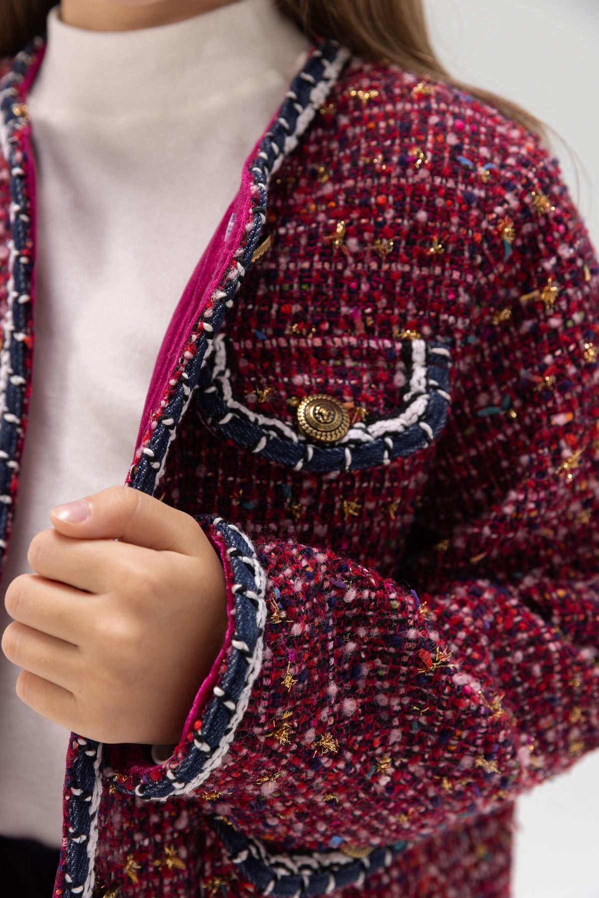 The Berry Confetti Tweed Jacket