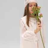Pearl-Trim Tweed Vest