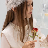 Pearl-Trim Tweed Vest