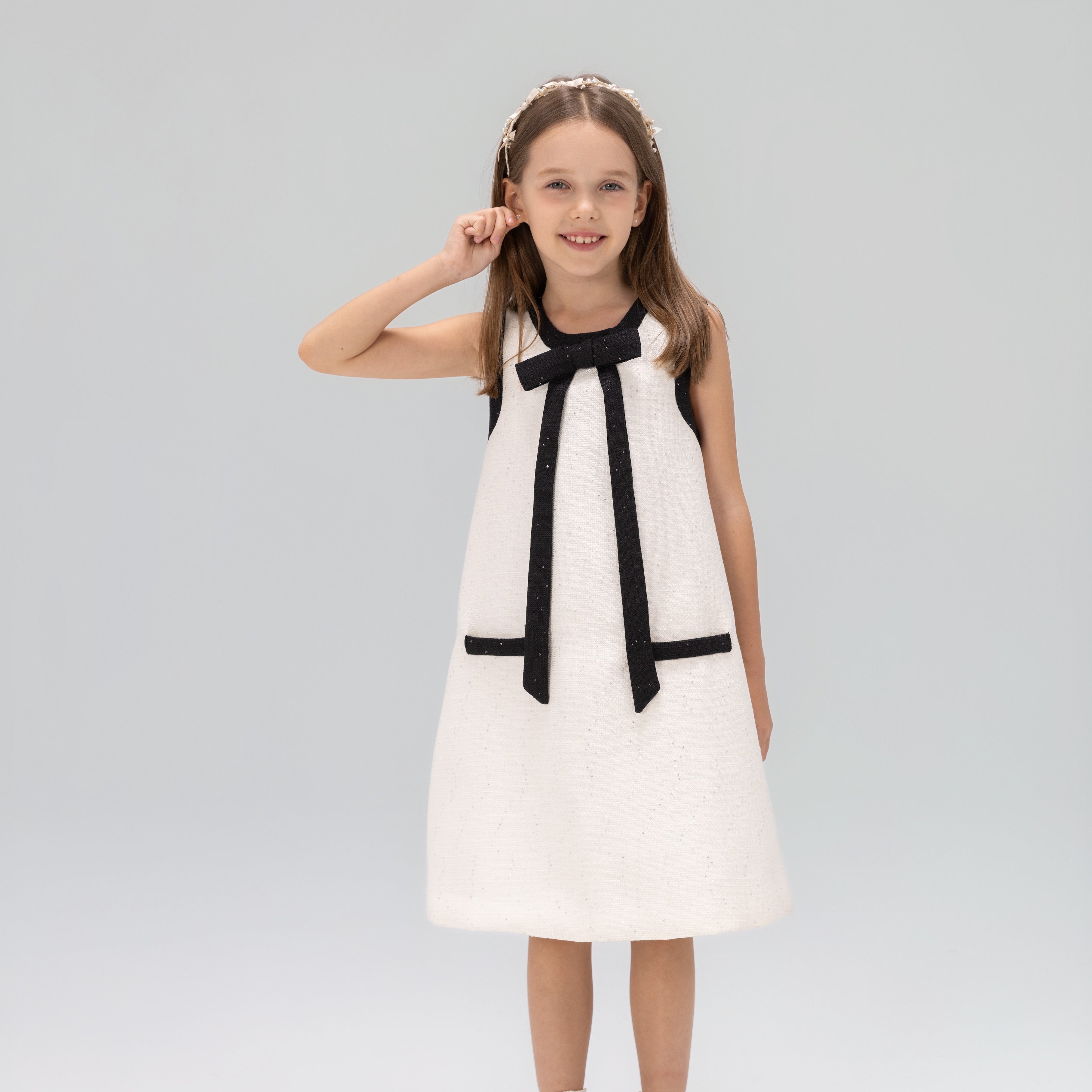 The Chic Tweed A-Line Dress