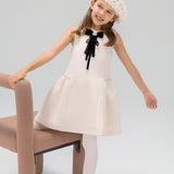 Pearl-Trim Tweed Mermaid Dress