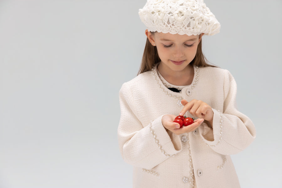 Pearl-Trim Tweed Jacket