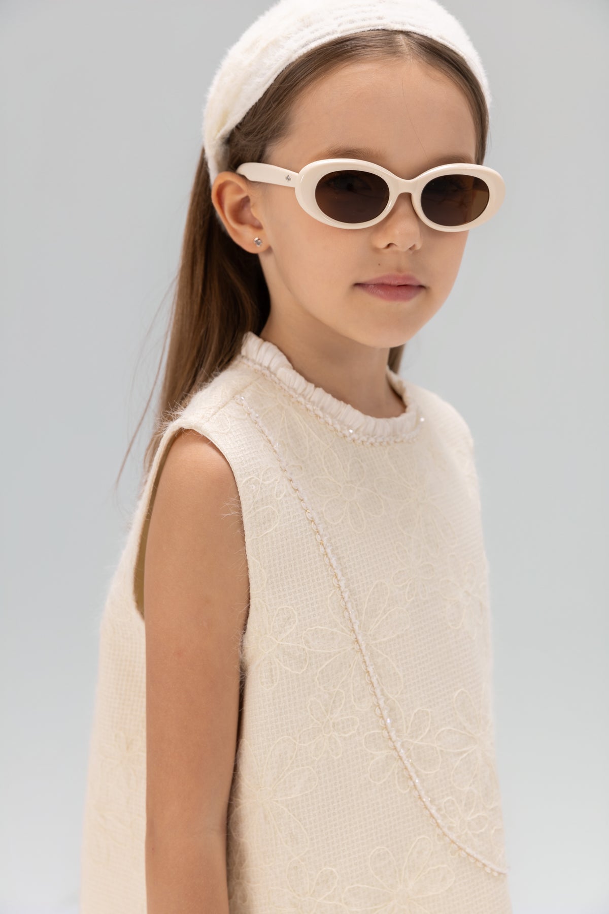 Ivory Petal-Pocket Mod Dress