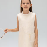 Ivory Petal-Pocket Mod Dress