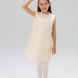 Ivory Petal-Pocket Mod Dress