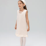 Keyhole Bow Starlight Tweed Dress