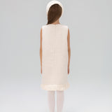 Keyhole Bow Starlight Tweed Dress