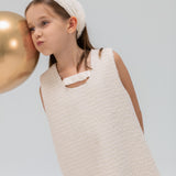 Keyhole Bow Starlight Tweed Dress