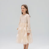 Moonlit Feather Tulle Dress