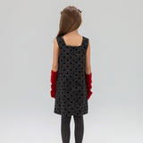 Polka Dot Bouclé Jumper Dress