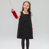 Polka Dot Bouclé Jumper Dress