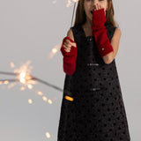 Polka Dot Bouclé Jumper Dress