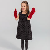 Polka Dot Bouclé Jumper Dress