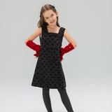 Polka Dot Bouclé Jumper Dress