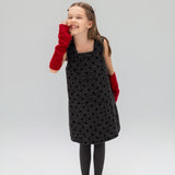 Polka Dot Bouclé Jumper Dress