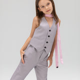 Silver Bloom Suit Vest