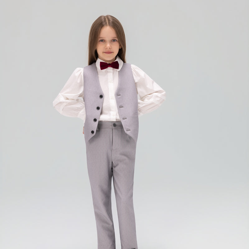 Silver Bloom Suit Pants