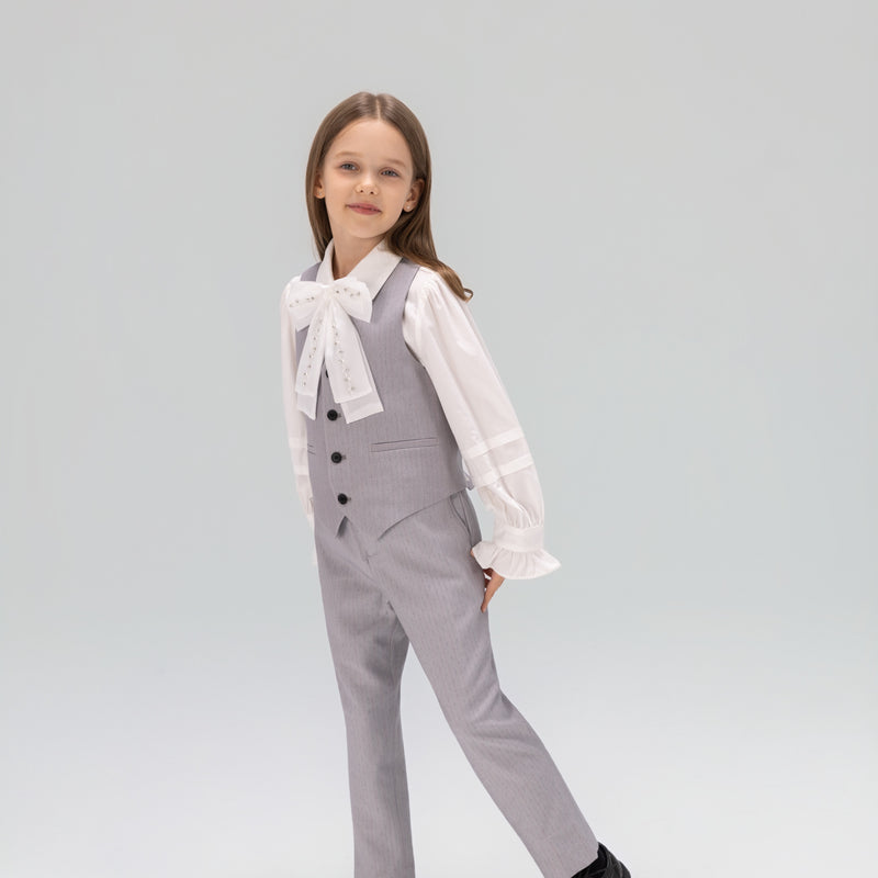 Silver Bloom Suit Pants